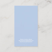 Modern Blue and Gold Earring Display Holding Card Visitenkarte (Rückseite)