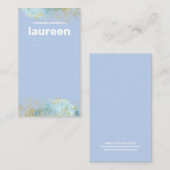 Modern Blue and Gold Earring Display Holding Card Visitenkarte (Vorne/Hinten)