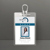 Modern Blue and Gray Employee ID Abzeichen Ausweis