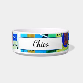 Modern Blue and White Abstrakt Matisse Napf