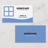 Modern Blue and White Window Cleaning Visitenkarte (Vorne/Hinten)