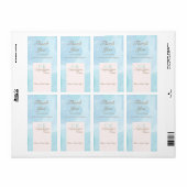 Modern Blue Aquamarin Watercolor Danke Box Label (Vorne)