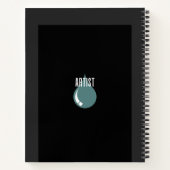 Modern Blue Artist Pessimist Optimist Sketchbook Notizblock (Rückseite)