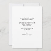 Modern Blue Baby Boy Fotos Vielen Dank Ankündigung (Rückseite)