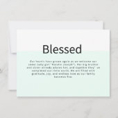 Modern Blue Baby Boy Photo Birth Ankündigung (Rückseite)