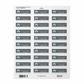 Modern Blue Balloon Return Address Label (Vorne)