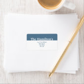 Modern Blue Banner Adressaufkleber (Insitu)