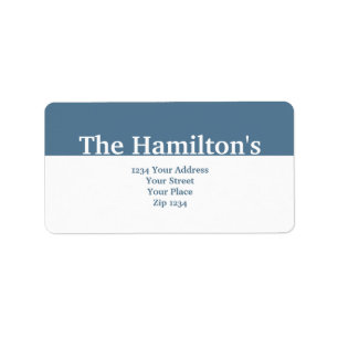 Modern Blue Banner Adressaufkleber