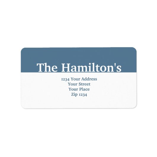 Modern Blue Banner Adressaufkleber (Vorne)