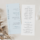 Modern Blue Bar Mitzvah Programmkarte