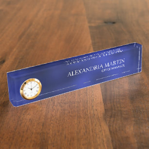 Modern Blue Beruflich Job Name Desk Namensplakette