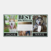 Modern Blue Best Dog Mama je 3 Fotomaterial Schreibtischunterlage (Tastatur & Maus)