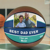 Modern Blue Best Vater Ever Foto Pater Basketball