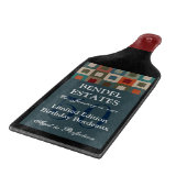 Modern Blue Birthday Wine Flasche Schneideboard Schneidebrett (Ecke)