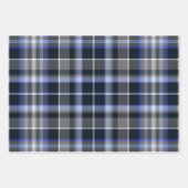 Modern Blue Black Kariert Tartan Pattern Geschenkpapier Set (Vorderseite 2)