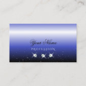 Modern Blue Black Ombre Sparkle Diamonds Stilvoll Visitenkarte (Vorderseite)