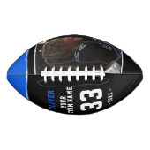 Modern Blue Black Player Name Team Foto F Football (Vorderseite)