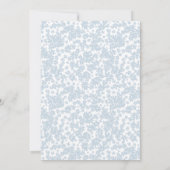 Modern Blue Blume 30. Geburtstagsfeier Einladung (Rückseite)