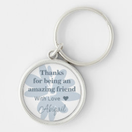 Modern Blue Blume Vielen Dank, Schlüsselanhänger