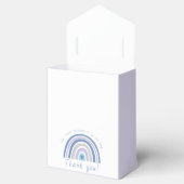 Modern Blue Boho Rainbow Baby Dusche Vielen Dank Geschenkschachtel (Geöffnet)