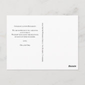 Modern Blue Boho Typografie Girly Abschluss Postkarte (Rückseite)