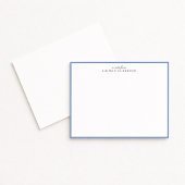 Modern Blue Border Personalized Note Card Einladung