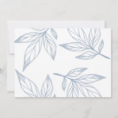 Modern Blue Botanic Foto Weihnachten Einladung (Rückseite)