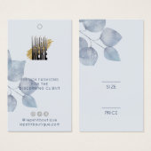 Modern Blue Botanical Clothing Price mit Logo (Vorne & Hinten)