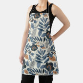 Modern Blue Botanical Spring All-Over Print Apron Schürze (InSitu)