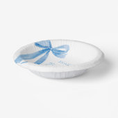 Modern Blue Bow Sie bindet das Brautparty des Knot Pappteller (Gewinkelt)