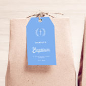 Modern Blue Boy | Taufe | Vielen Dank für Ihre Unt Geschenkanhänger