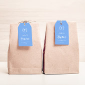 Modern Blue Boy | Taufe | Vielen Dank für Ihre Unt Geschenkanhänger