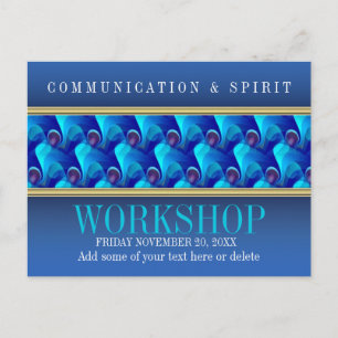 Modern Blue Business Workshop Einladungsvorlage Einladungspostkarte