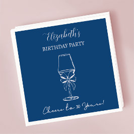 Modern Blue Cheers bis 30 Jahre Geburtstag Napkins Serviette