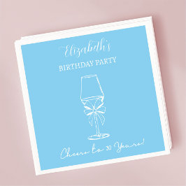 Modern Blue Cheers bis 30 Jahre Geburtstag Napkins Serviette