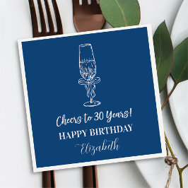 Modern Blue Cheers bis 30 Jahre Geburtstag Napkins Serviette