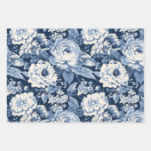 Modern Blue Christmas Wrapping Paper Geschenkpapier Set (Vorderseite 3)
