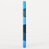 Modern Blue Circles & Monogram Case-Mate iPhone Hülle (Hinten/Rechts)