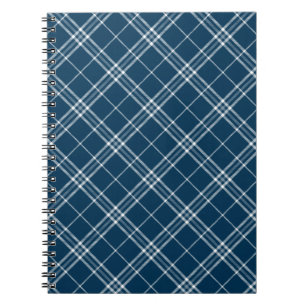 Modern Blue Clan Clark Tartan Kariert Notizblock