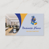 Modern Blue Cleaning Service Housekeeper Maid Visitenkarte (Vorderseite)