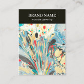 Modern Blue Colorful Marble Jewelry Display Card Visitenkarte (Vorderseite)