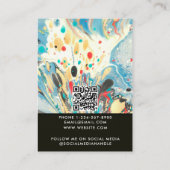 Modern Blue Colorful Marble Jewelry Display Card Visitenkarte (Rückseite)