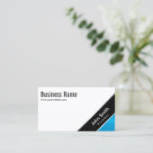 Modern Blue Corner Plumbing Business Card Visitenkarte (Stehend Vorderseite)