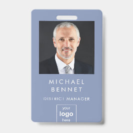 Modern Blue Corporate Foto ID Ausweis