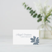 Modern Blue Daisy Blume Design Business Card Visitenkarte (Stehend Vorderseite)