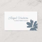 Modern Blue Daisy Blume Design Business Card Visitenkarte (Vorderseite)