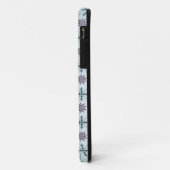 Modern Blue Damask iPhone Case (Hinten/Links)