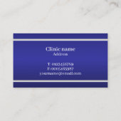 Modern Blue Dental Professional Visitenkarte (Rückseite)