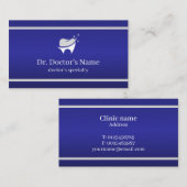 Modern Blue Dental Professional Visitenkarte (Vorne/Hinten)