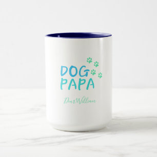 Modern Blue Dog Papa Tasse